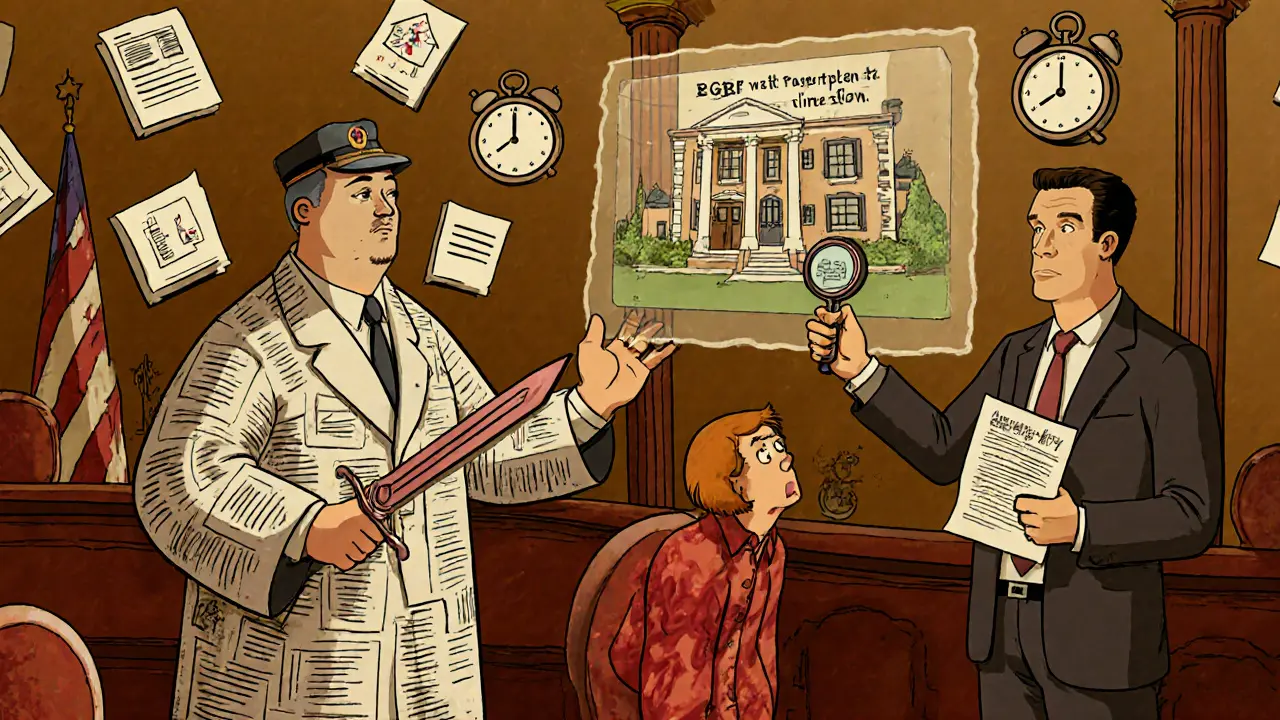 Человек спорит с налоговым инспектором, над головой — голографическая оценка квартиры.